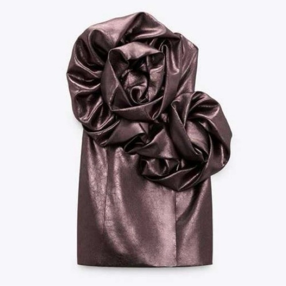 ZARA VOLUMINOUS ROSES FLOWER DRESS - Picture 2 of 5